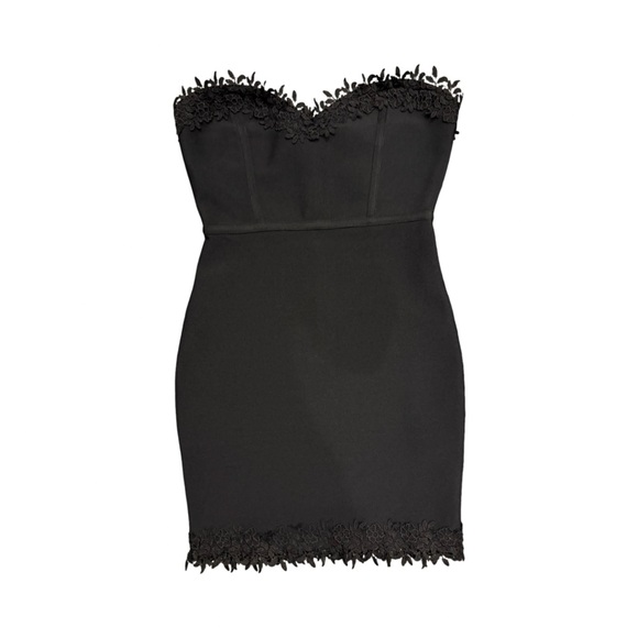 Goth Black Pretty Strapless Dress with zipper - Picture 8 of 10